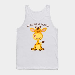 Little Gregor Giraffe Speaks Cockney Rhyming Slang Tank Top